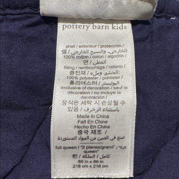 Pottery Barn Kids Shark Quilt in Blue and White - Picture 6 of 6